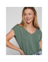 Vila Тишърт Modala 14074847 Зелен Relaxed Fit - Pepit.bg