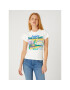 Wrangler Тишърт Shrunken Band W7FDEEW02 112332013 Бял Slim Fit - Pepit.bg