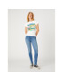 Wrangler Тишърт Shrunken Band W7FDEEW02 112332013 Бял Slim Fit - Pepit.bg