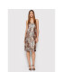 YAS Коктейлна рокля Sequenza 26024465 Кафяв Regular Fit - Pepit.bg