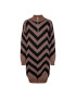 YAS Плетена рокля 26030801 Кафяв Regular Fit - Pepit.bg