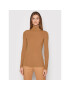 YAS Поло Woola 26024678 Кафяв Slim Fit - Pepit.bg