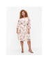 Zizzi Лятна рокля CA06015A Бял Regular Fit - Pepit.bg
