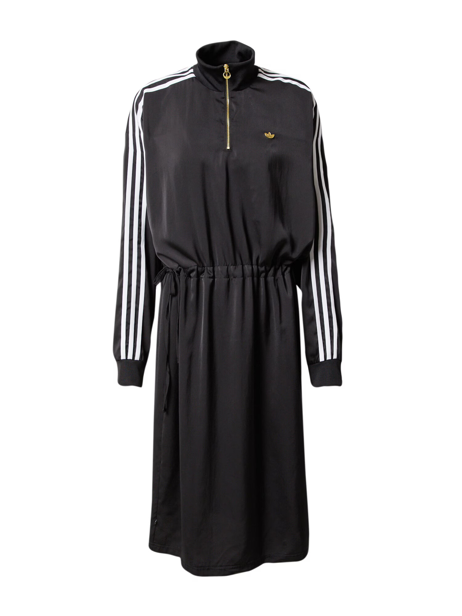 ADIDAS ORIGINALS Рокля 'High-Neck Zip' черно / бяло - Pepit.bg