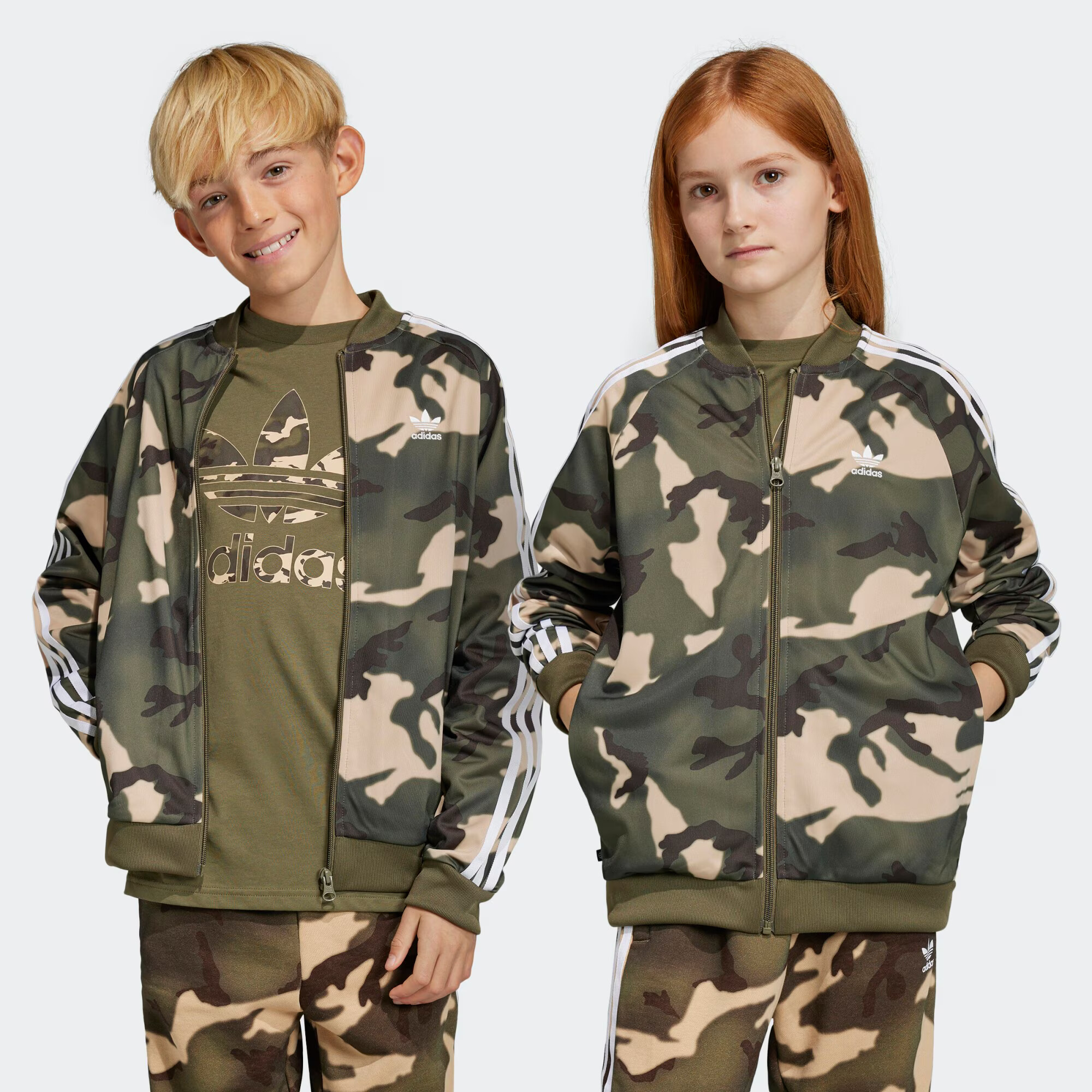 ADIDAS ORIGINALS Суичъри с качулка 'Camo Sst' бежово / каки / тъмнозелено - Pepit.bg