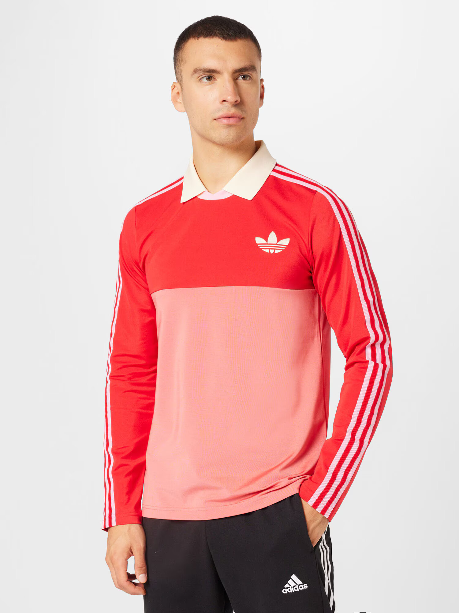 ADIDAS ORIGINALS Тениска 'Adicolor 70S Vintage' червено / пъпеш / бяло - Pepit.bg