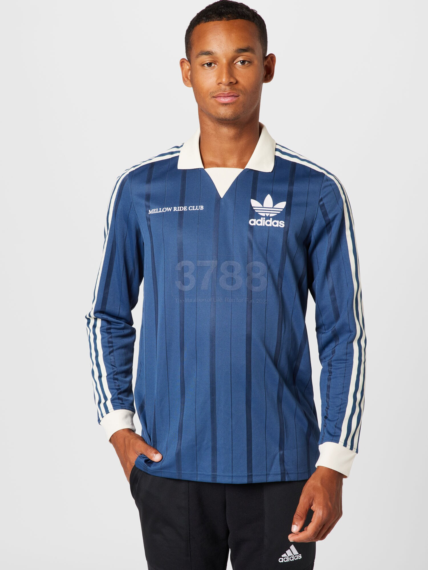 ADIDAS ORIGINALS Тениска нейви синьо / бяло - Pepit.bg