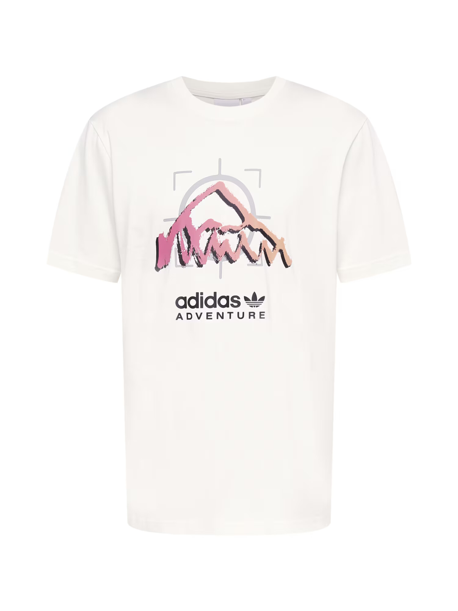 ADIDAS ORIGINALS Тениска 'Adventure Ride' сиво / пастелно червено / бяло - Pepit.bg