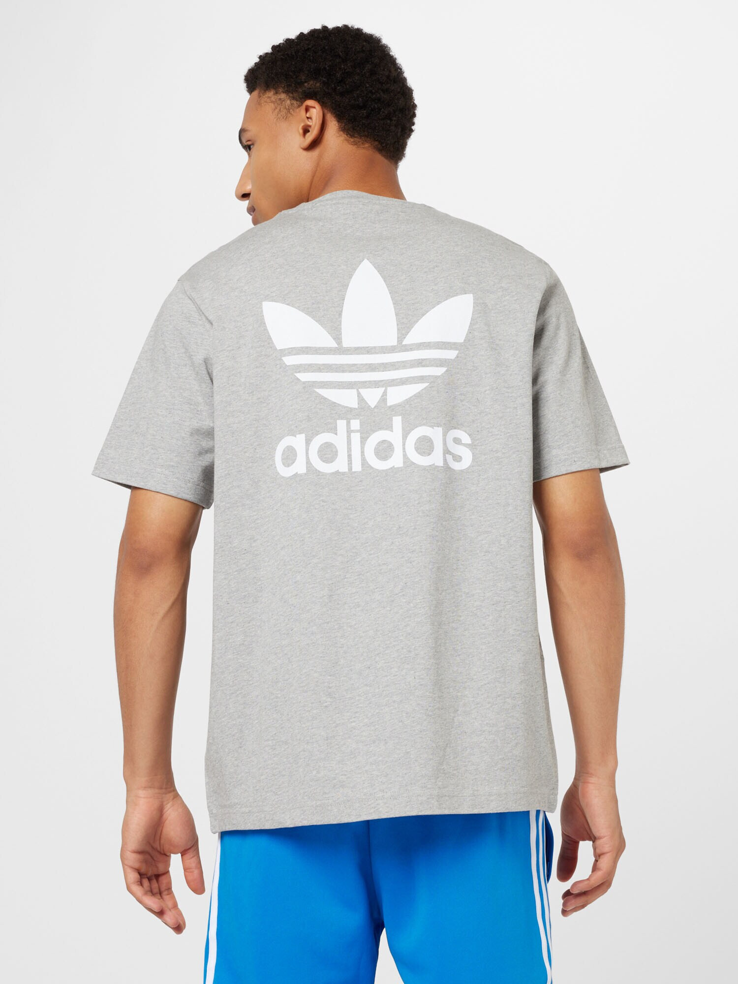 ADIDAS ORIGINALS Тениска 'Adicolor Classics Back+Front Trefoil Boxy' светлосиво / бяло - Pepit.bg