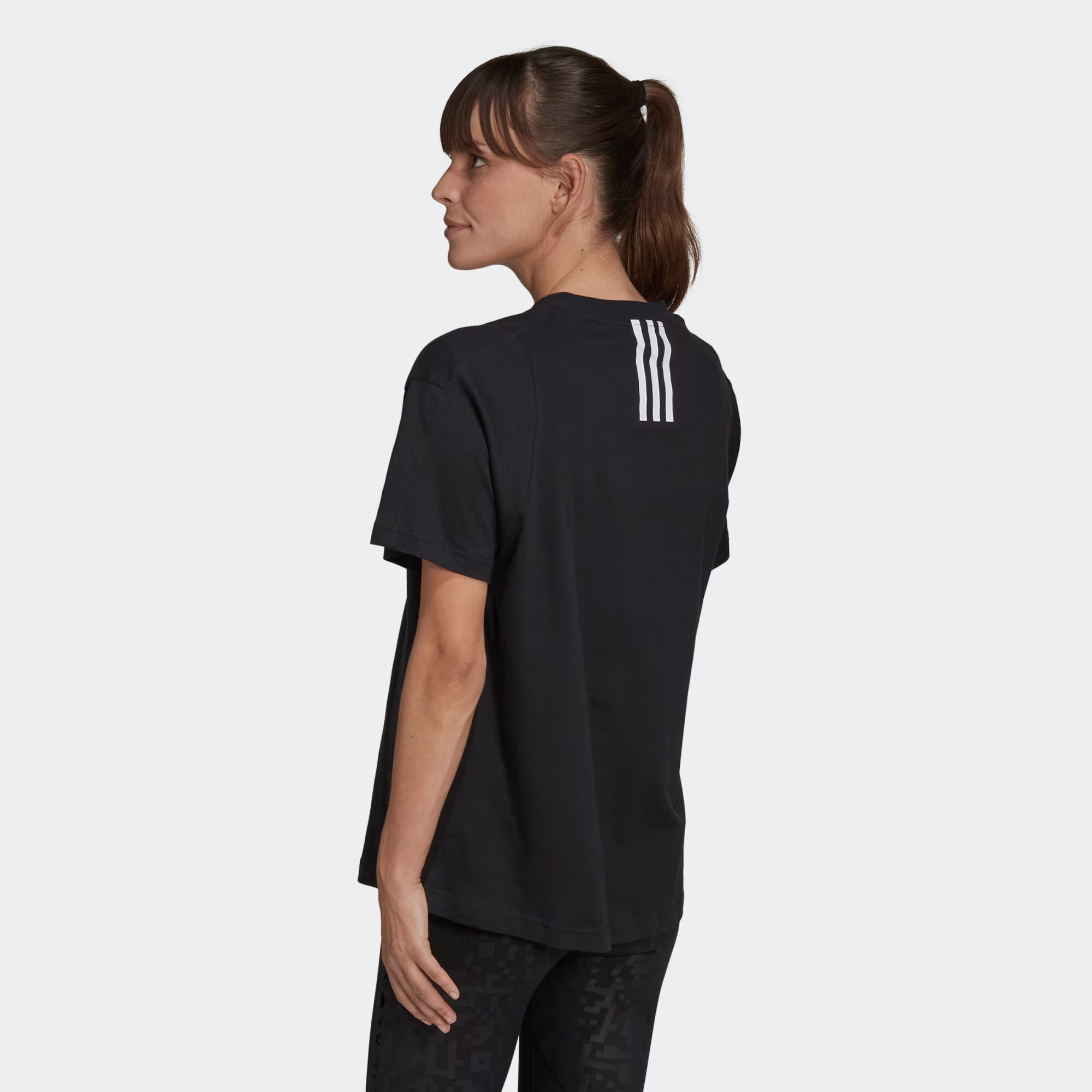 ADIDAS SPORTSWEAR Функционална тениска черно / бяло - Pepit.bg