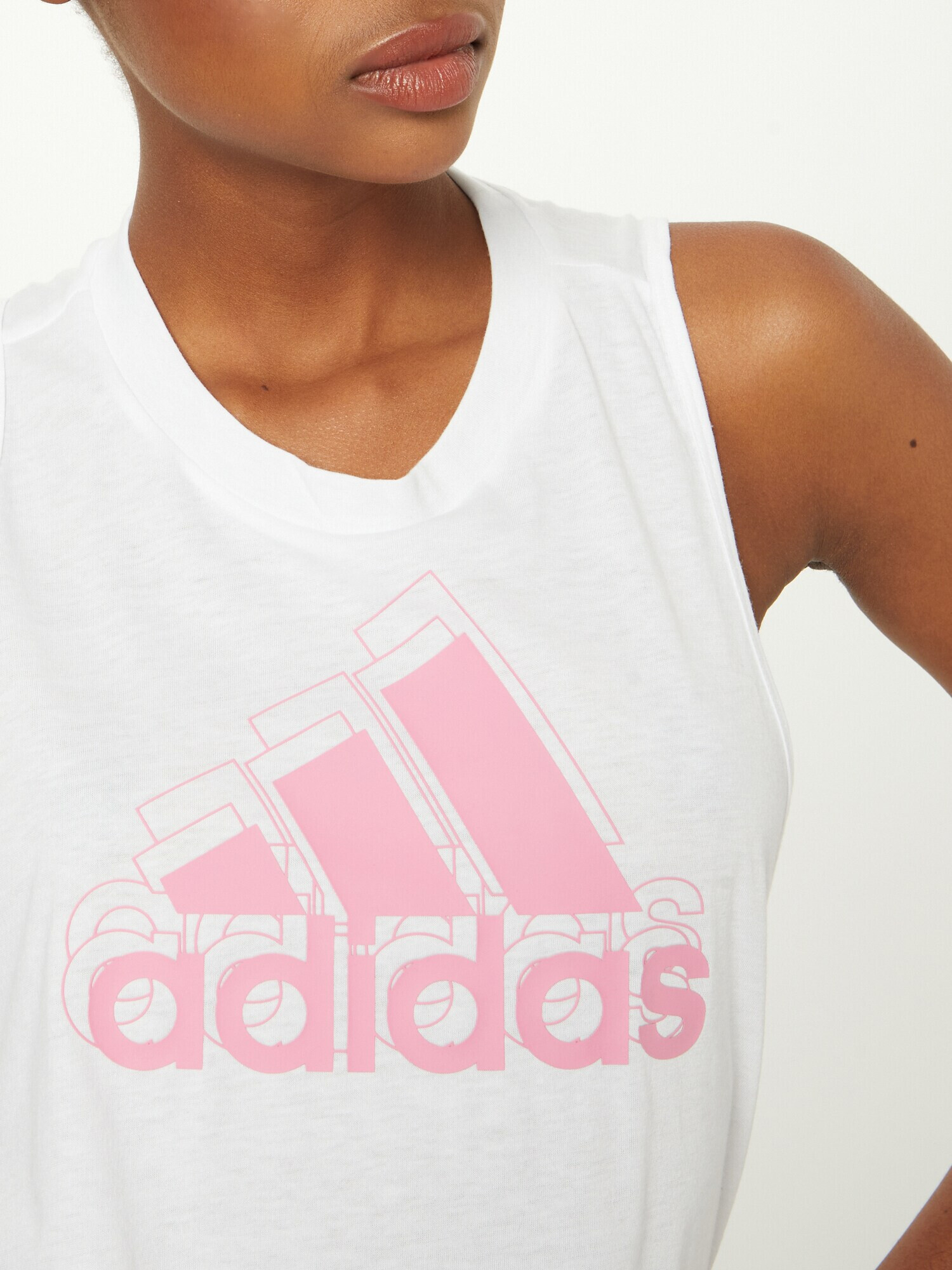 ADIDAS SPORTSWEAR Спортен топ 'Aeroready Logo Graphic Racerback' розово / бяло - Pepit.bg