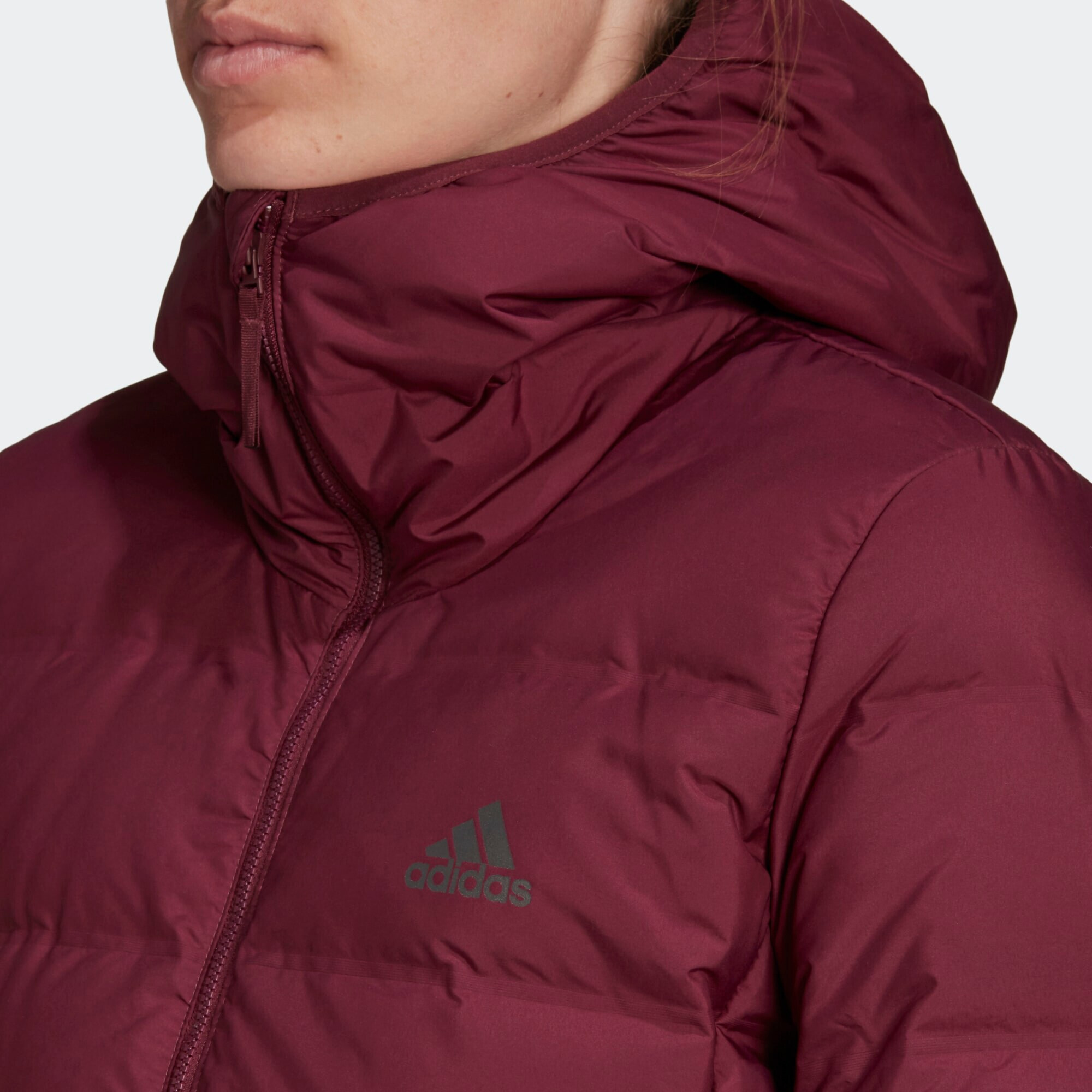 ADIDAS PERFORMANCE Яке Outdoor 'Helionic' сиво / бургундово червено - Pepit.bg