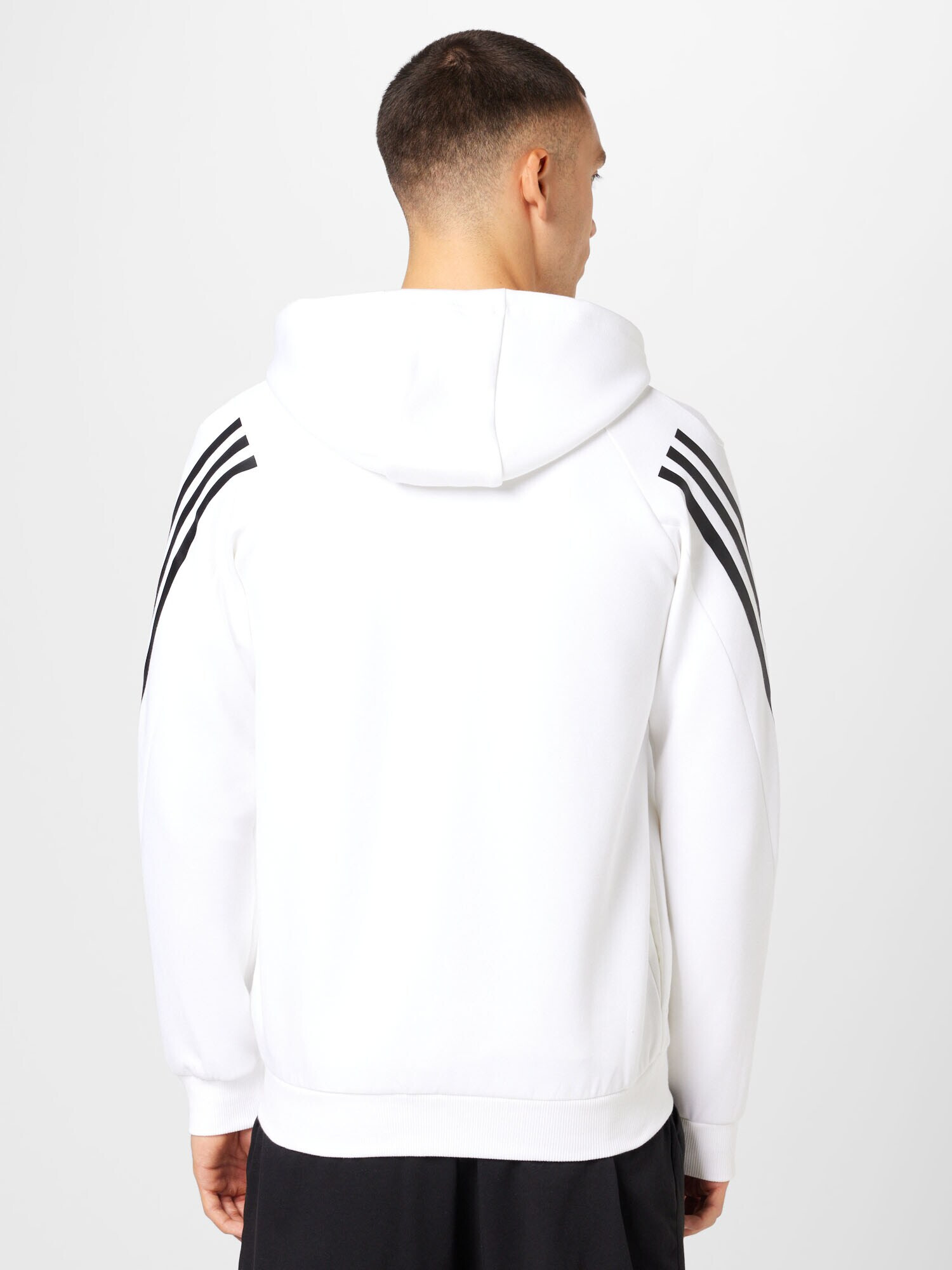 ADIDAS SPORTSWEAR Суичъри с качулка 'Future Icons 3-Stripes ' черно / бяло - Pepit.bg