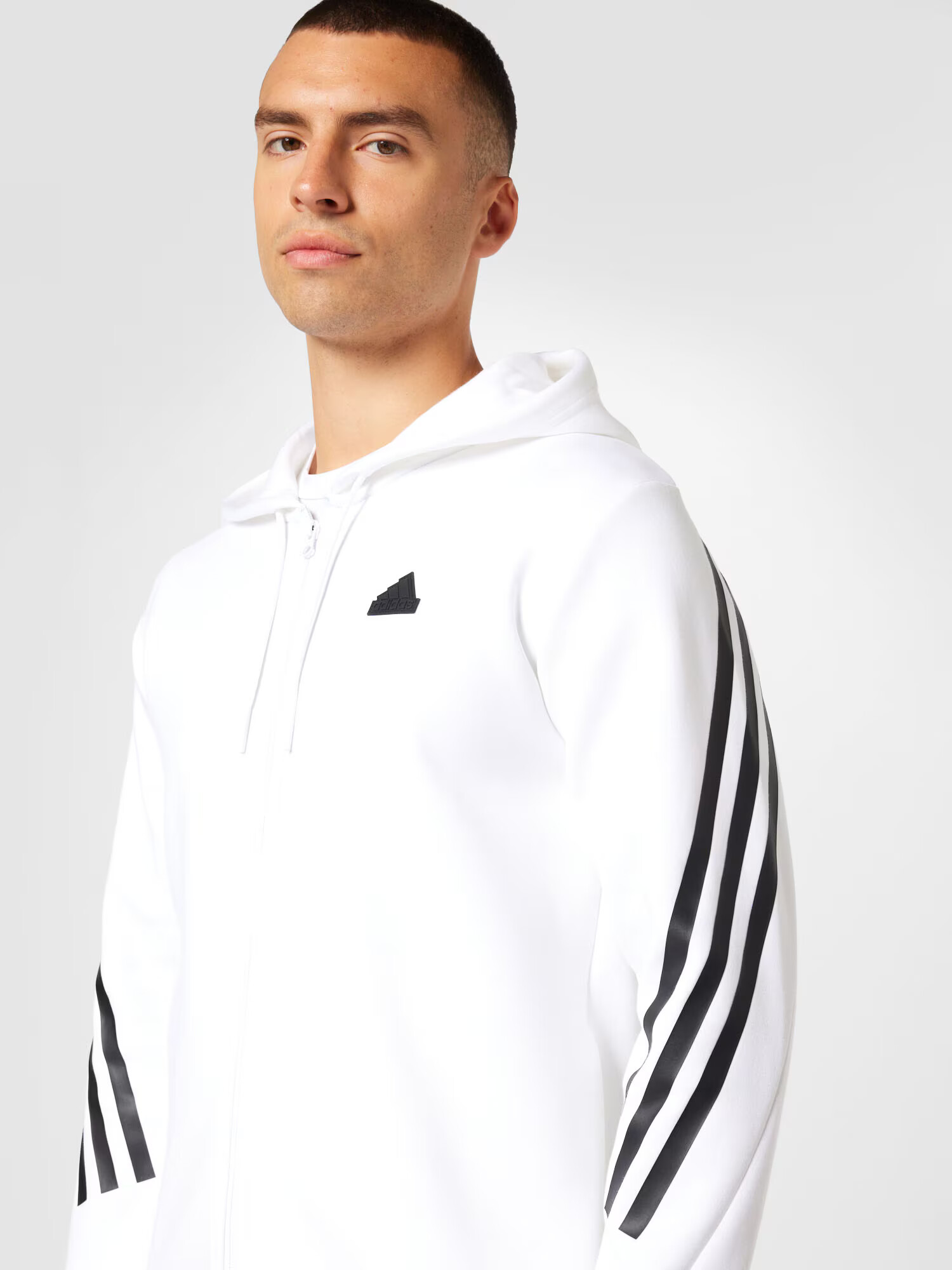 ADIDAS SPORTSWEAR Суичъри с качулка 'Future Icons 3-Stripes ' черно / бяло - Pepit.bg