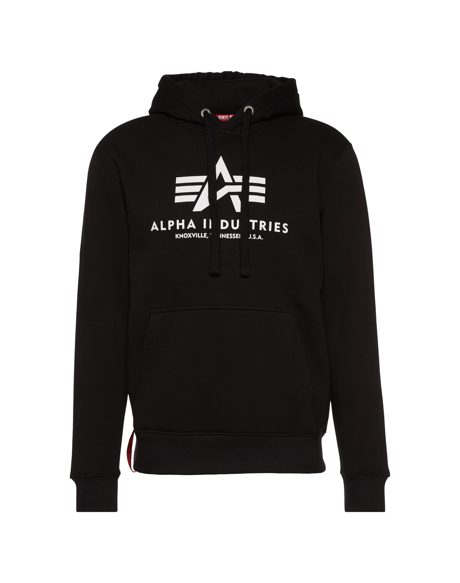 ALPHA INDUSTRIES Суичър 'Basic Hoody' черно / бяло - Pepit.bg