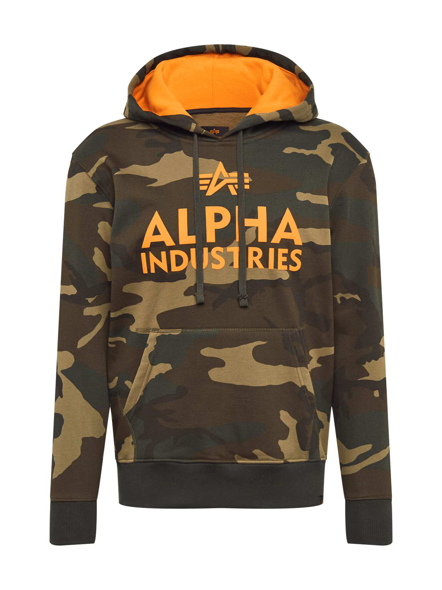 ALPHA INDUSTRIES Блузон с качулка каки / елхово зелено / бежово / оранжево - Pepit.bg