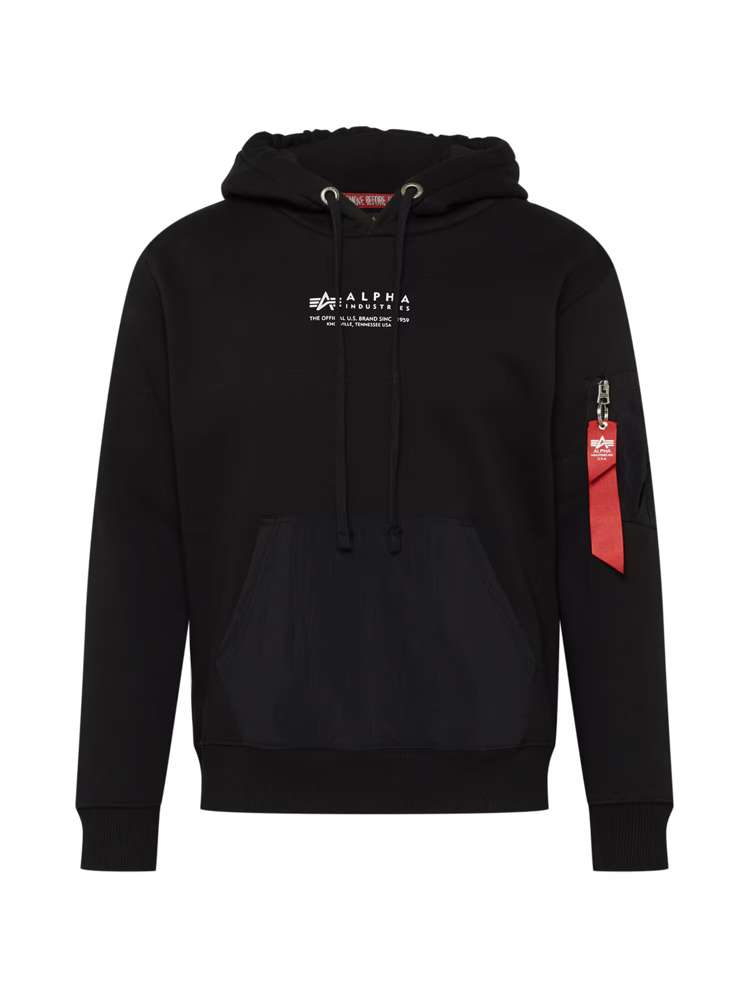 ALPHA INDUSTRIES Суичър черно / бяло - Pepit.bg