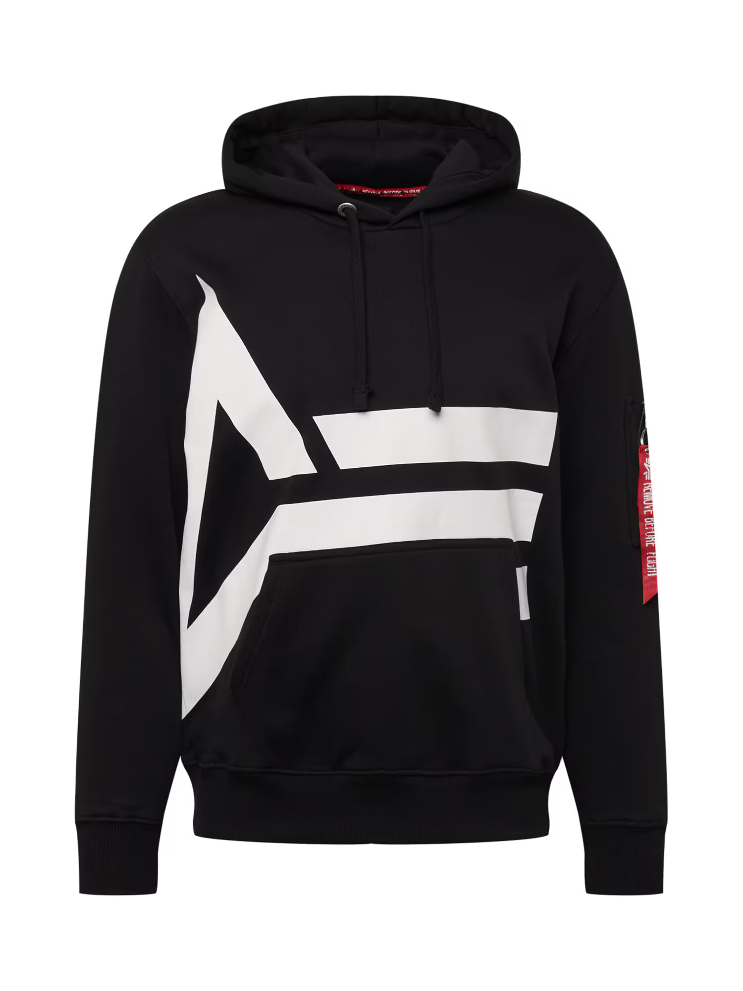 ALPHA INDUSTRIES Суичър черно / бяло - Pepit.bg