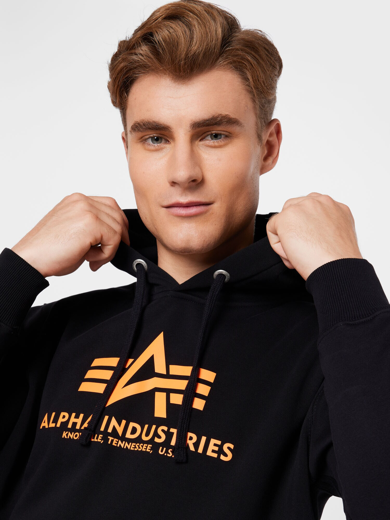 ALPHA INDUSTRIES Суичър праскова / черно - Pepit.bg