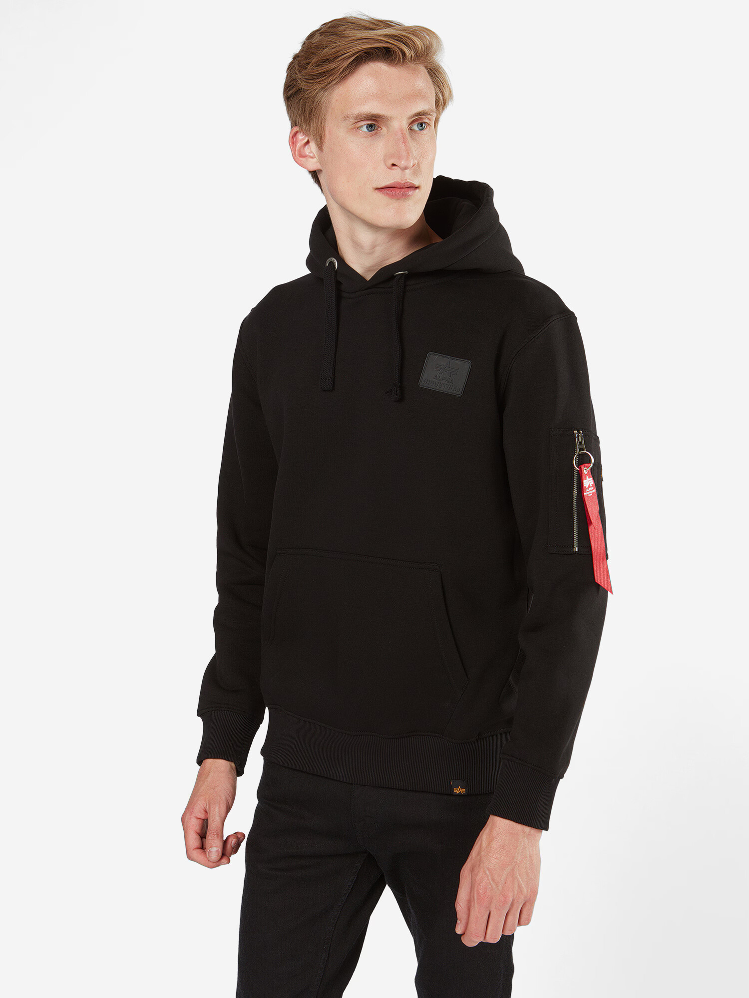 ALPHA INDUSTRIES Суичър червено / черно / бяло - Pepit.bg