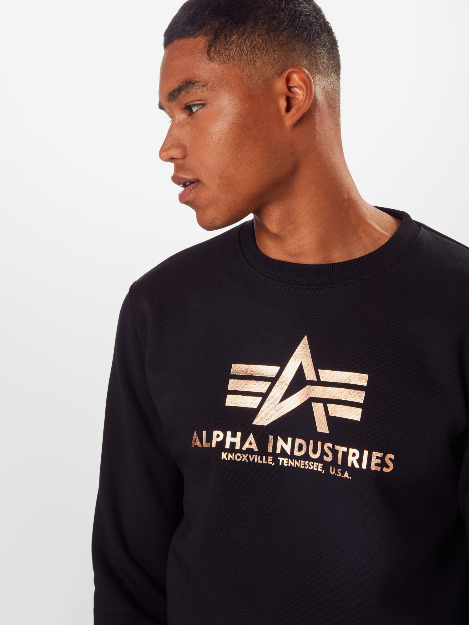 ALPHA INDUSTRIES Суичър злато / черно - Pepit.bg