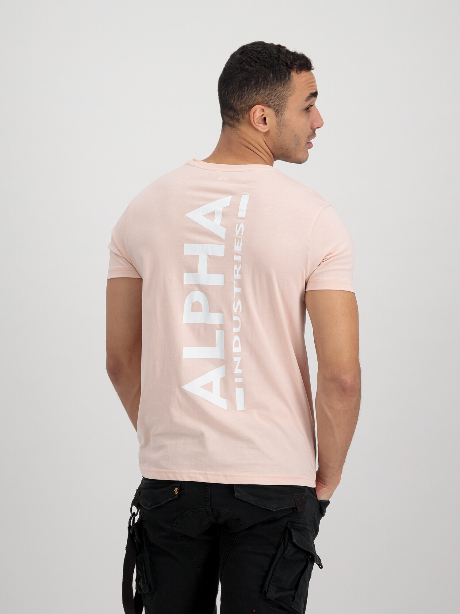 ALPHA INDUSTRIES Тениска праскова / бяло - Pepit.bg