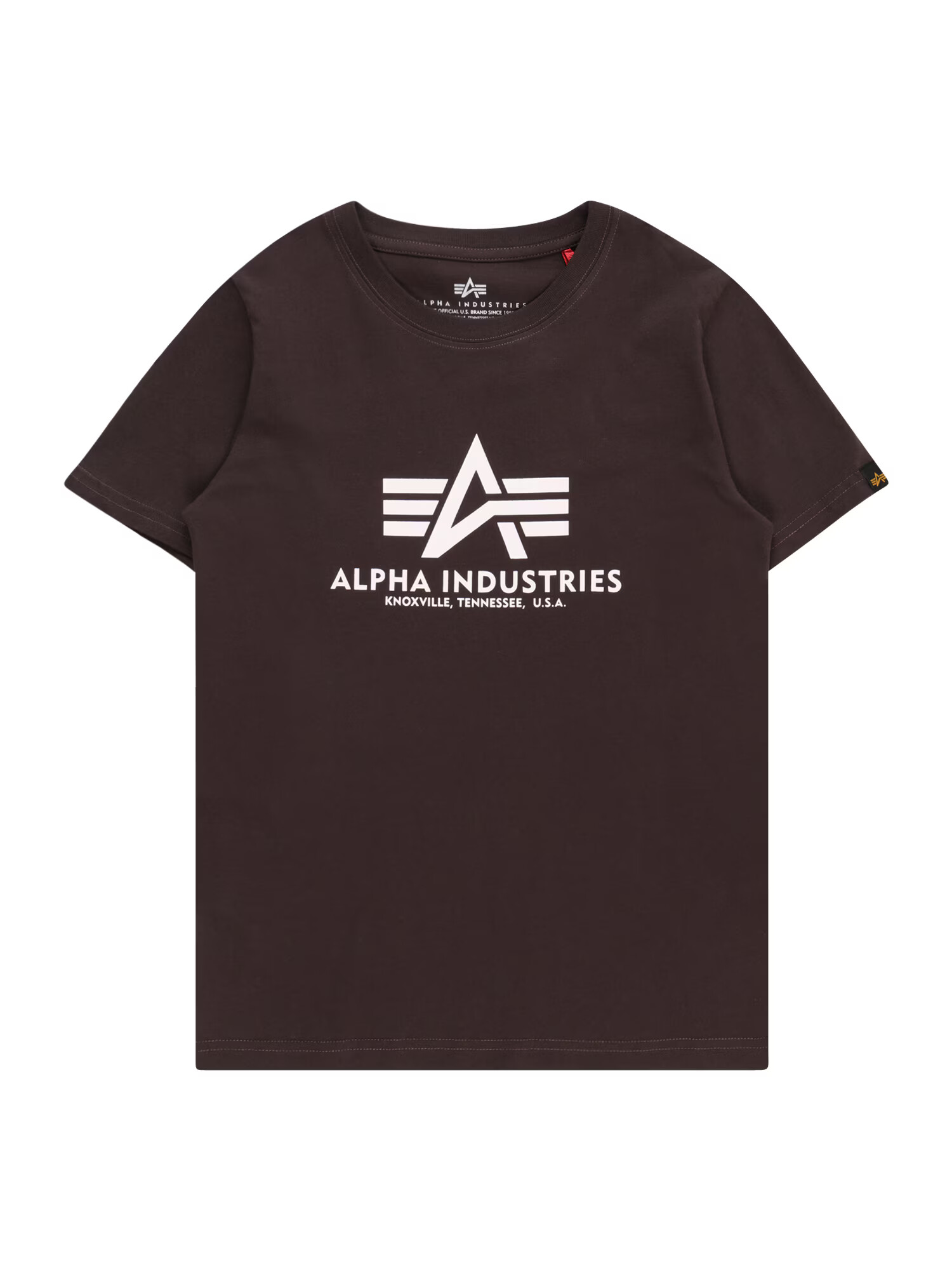 ALPHA INDUSTRIES Тениска шоколад / бяло - Pepit.bg