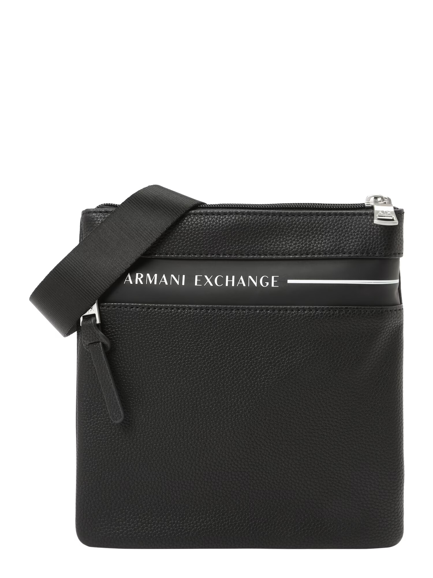 ARMANI EXCHANGE Чанта през рамо „Messenger“ черно / бяло - Pepit.bg