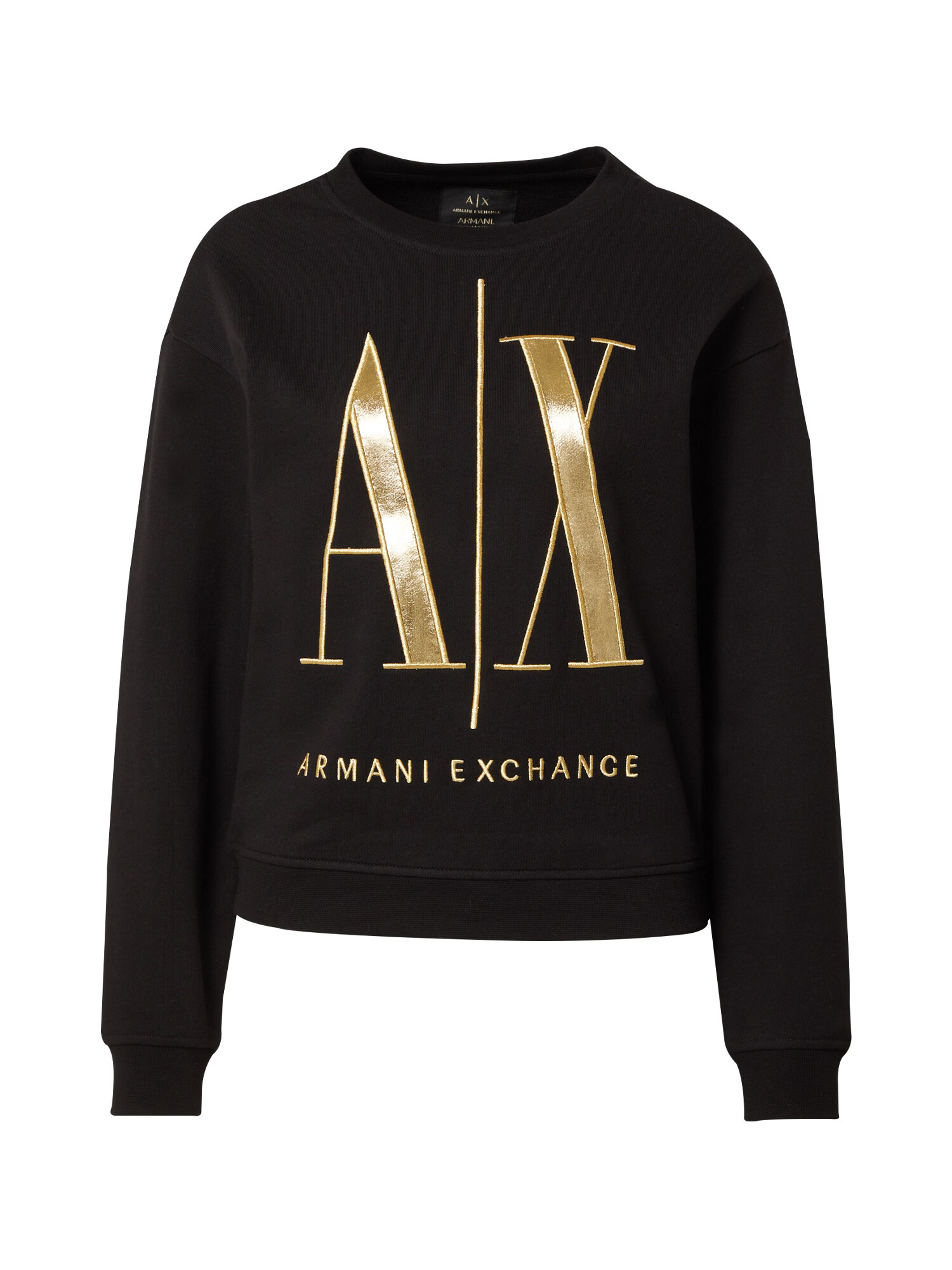 ARMANI EXCHANGE Суичър 'Felpa' злато / черно - Pepit.bg