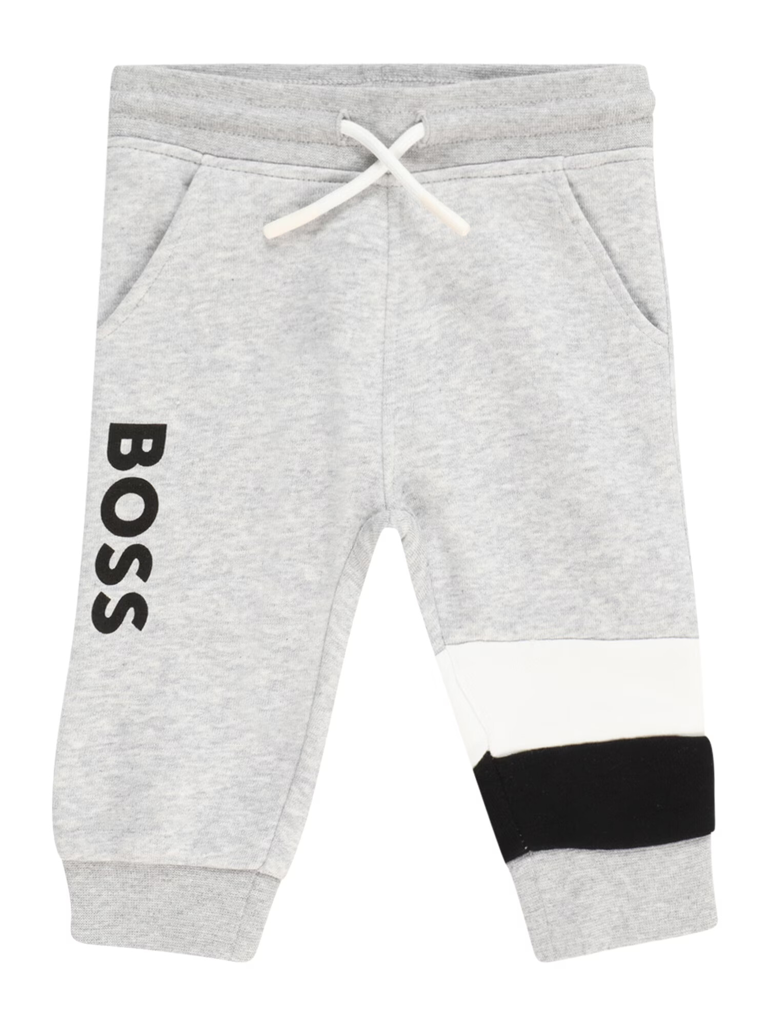 BOSS Kidswear Панталон сиво / черно / бяло - Pepit.bg