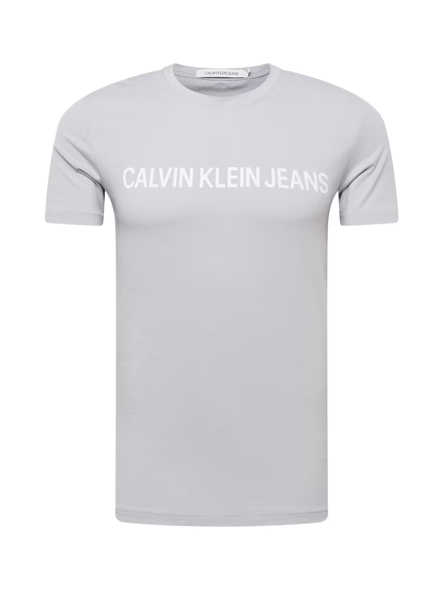 Calvin Klein Jeans Тениска сребърно сиво / бяло - Pepit.bg