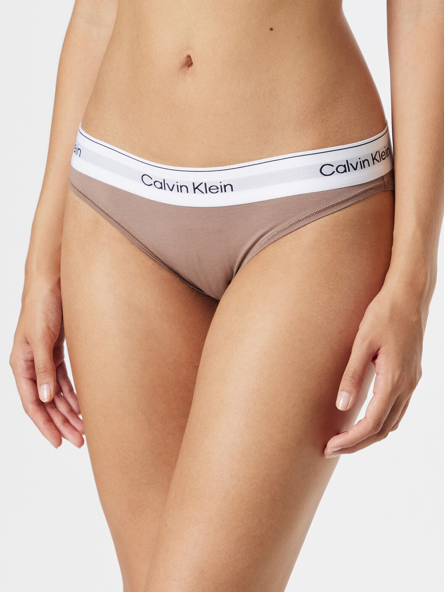 Calvin Klein Underwear Слип пясъчен / черно / бяло - Pepit.bg