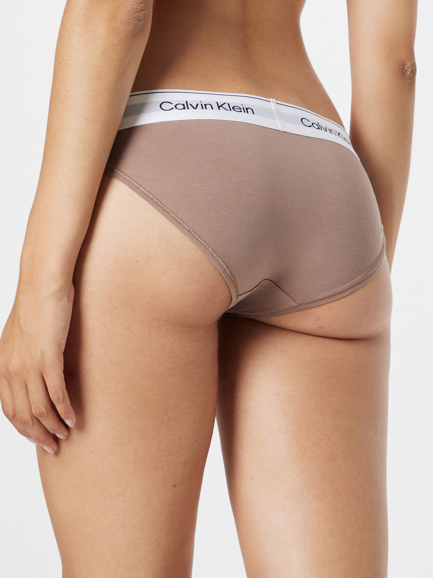 Calvin Klein Underwear Слип пясъчен / черно / бяло - Pepit.bg