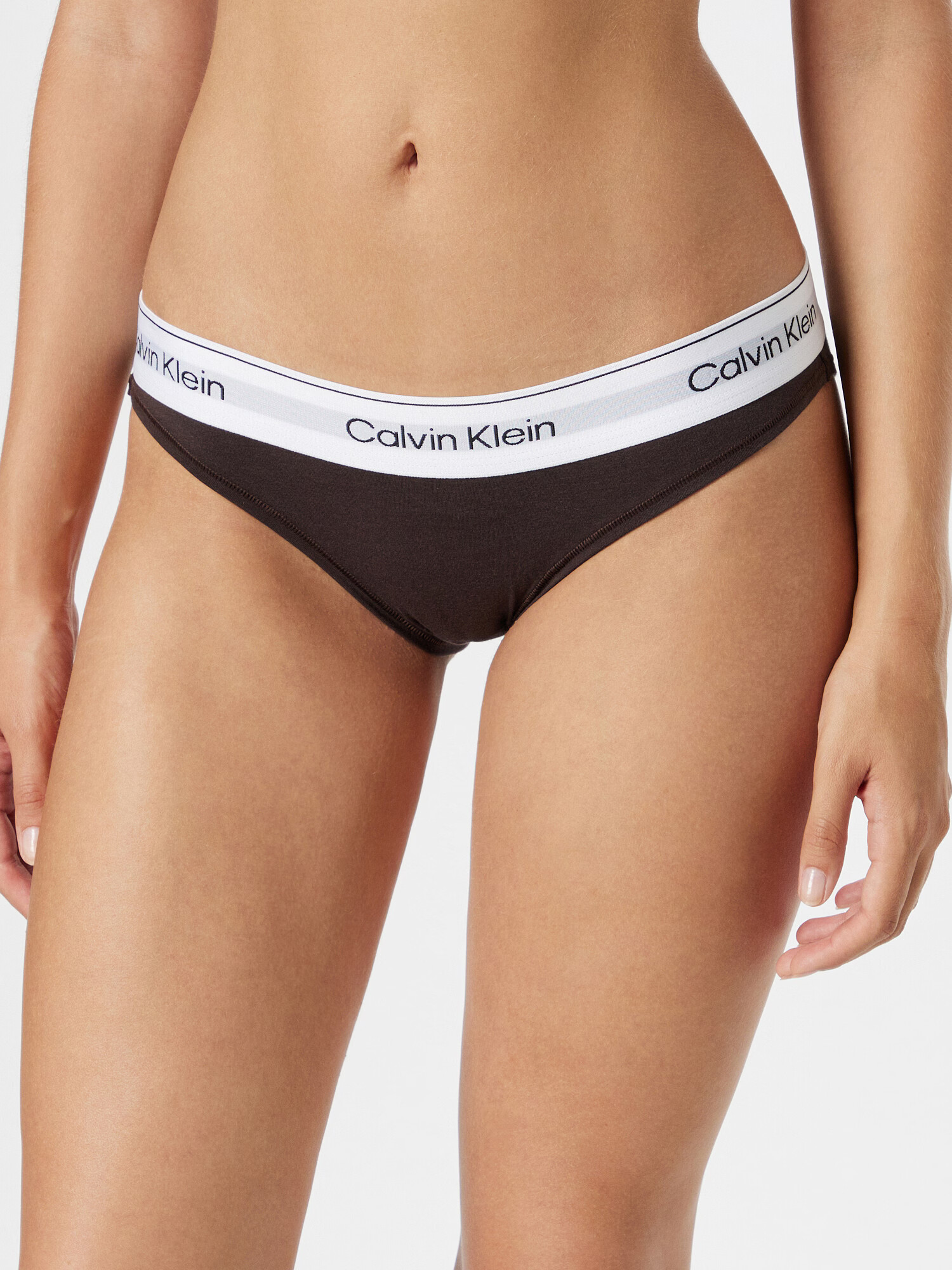 Calvin Klein Underwear Слип умбра / черно / бяло - Pepit.bg