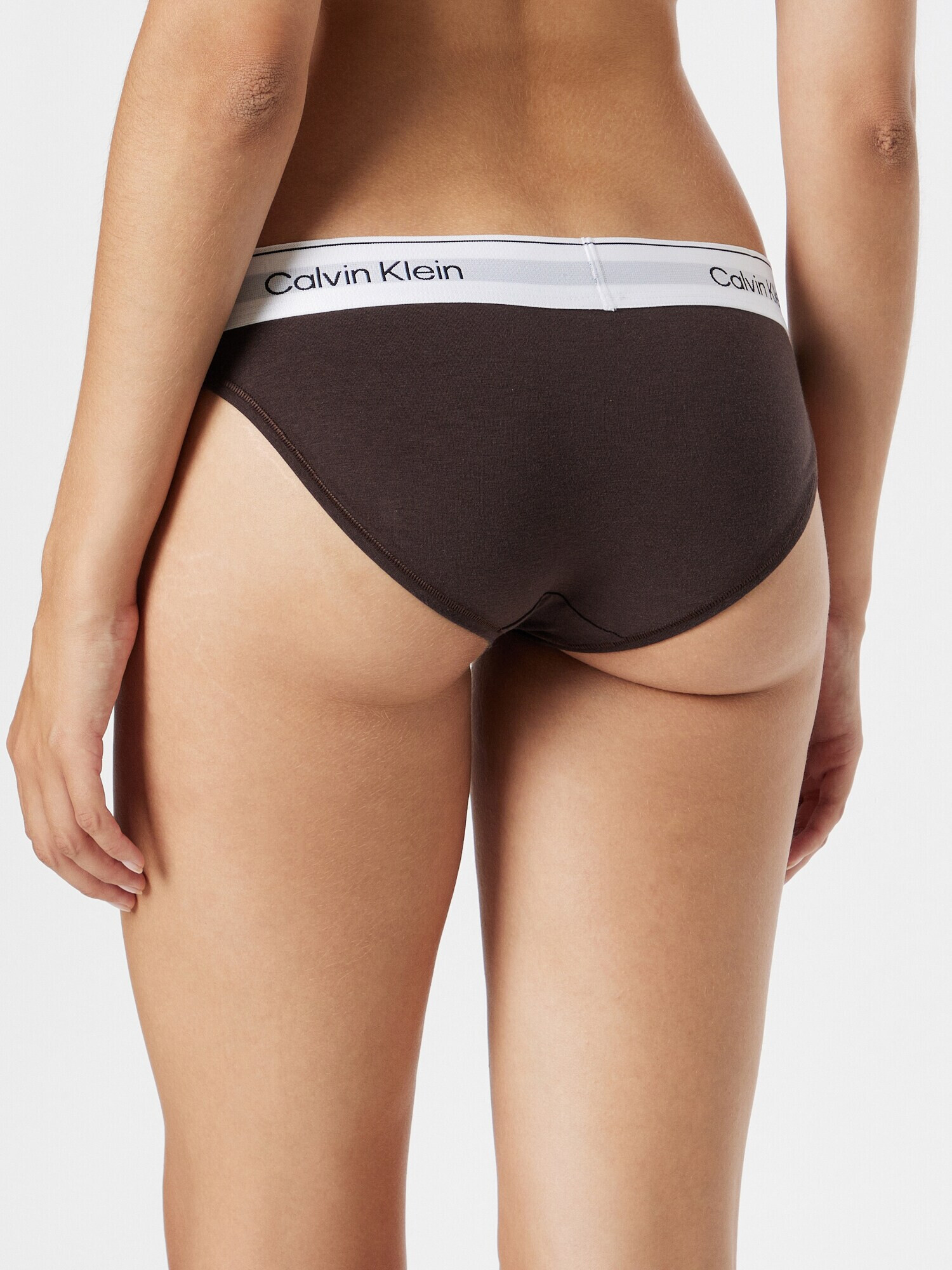 Calvin Klein Underwear Слип умбра / черно / бяло - Pepit.bg