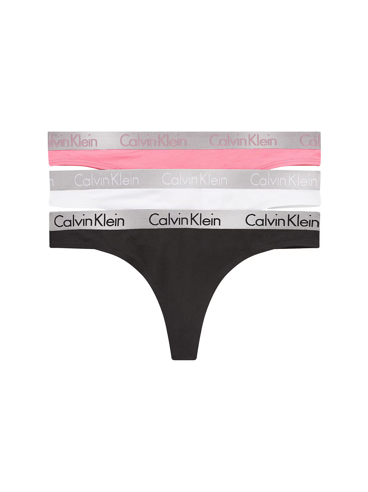 Calvin Klein Underwear Стринг бяло / светлорозово / черно / сиво - Pepit.bg