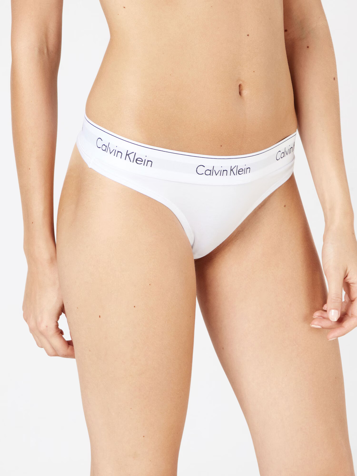 Calvin Klein Underwear Стринг черно / бяло - Pepit.bg