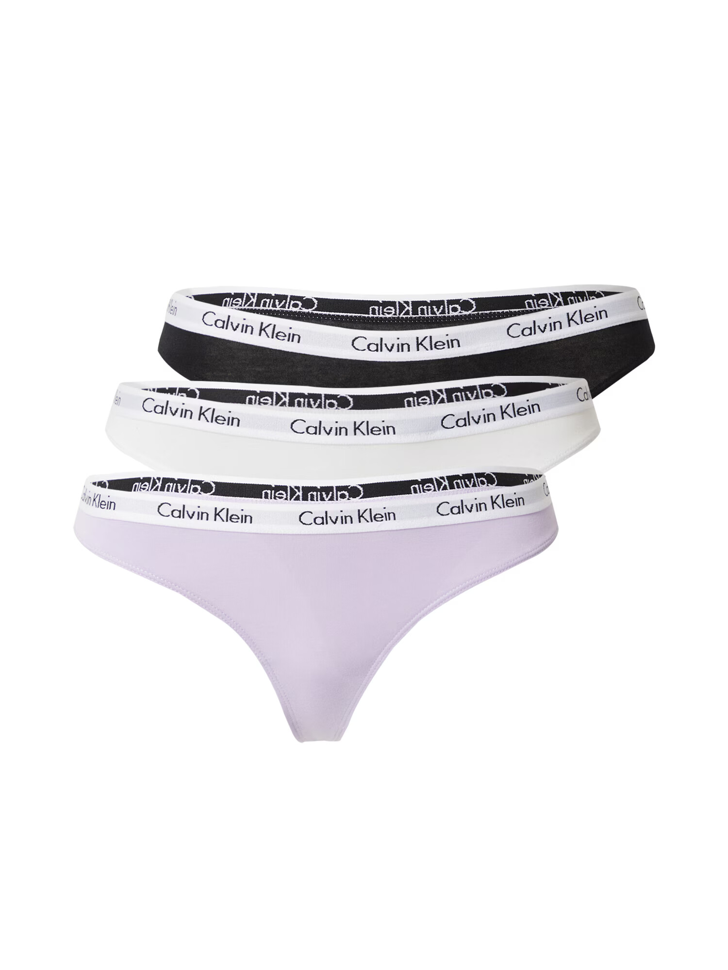 Calvin Klein Underwear Стринг люляк / черно / бяло - Pepit.bg