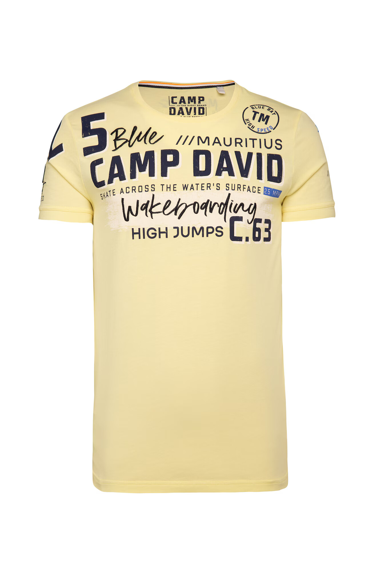 CAMP DAVID Тениска жълто - Pepit.bg