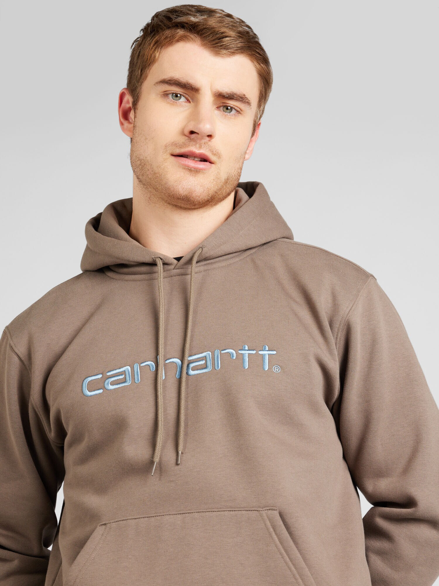 Carhartt WIP Суичър небесносиньо / светлокафяво - Pepit.bg