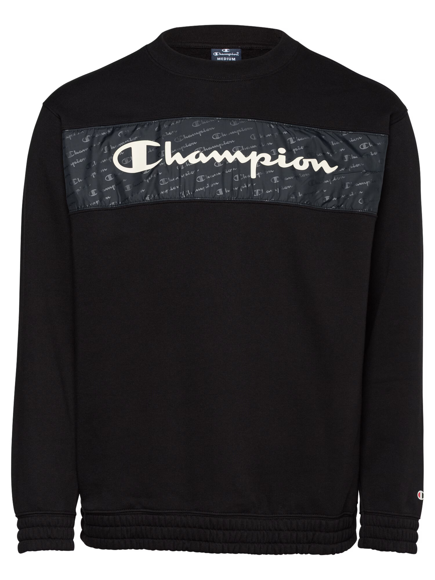 Champion Authentic Athletic Apparel Суичър бяло / черно / базалтово синьо - Pepit.bg