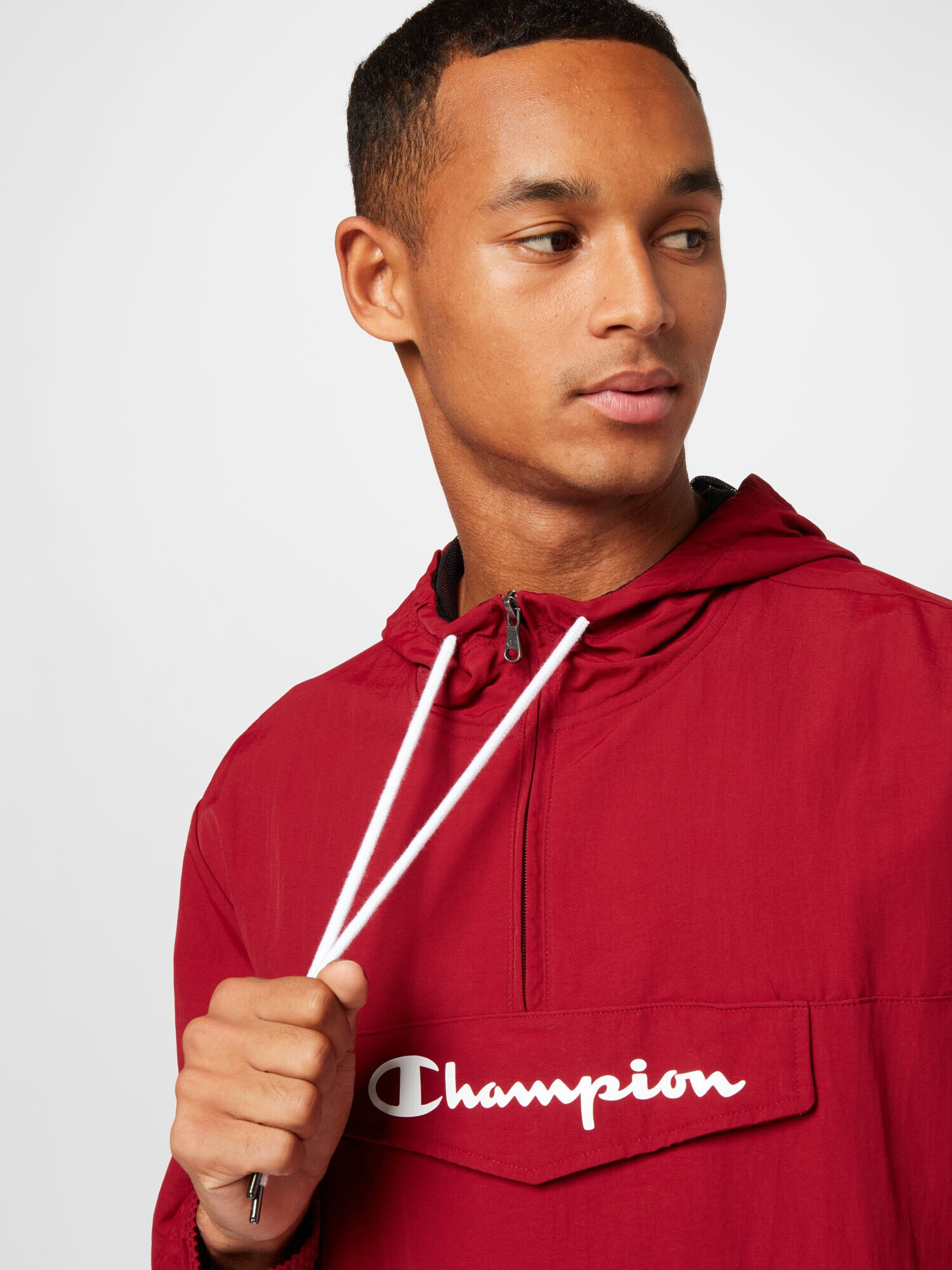 Champion Authentic Athletic Apparel Преходно яке червено / бяло - Pepit.bg