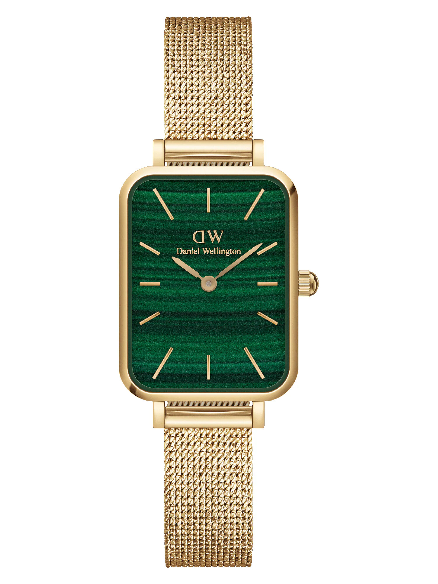 Daniel Wellington Аналогов часовник 'Quadro Pressed Evergold G Green' злато / тъмнозелено - Pepit.bg