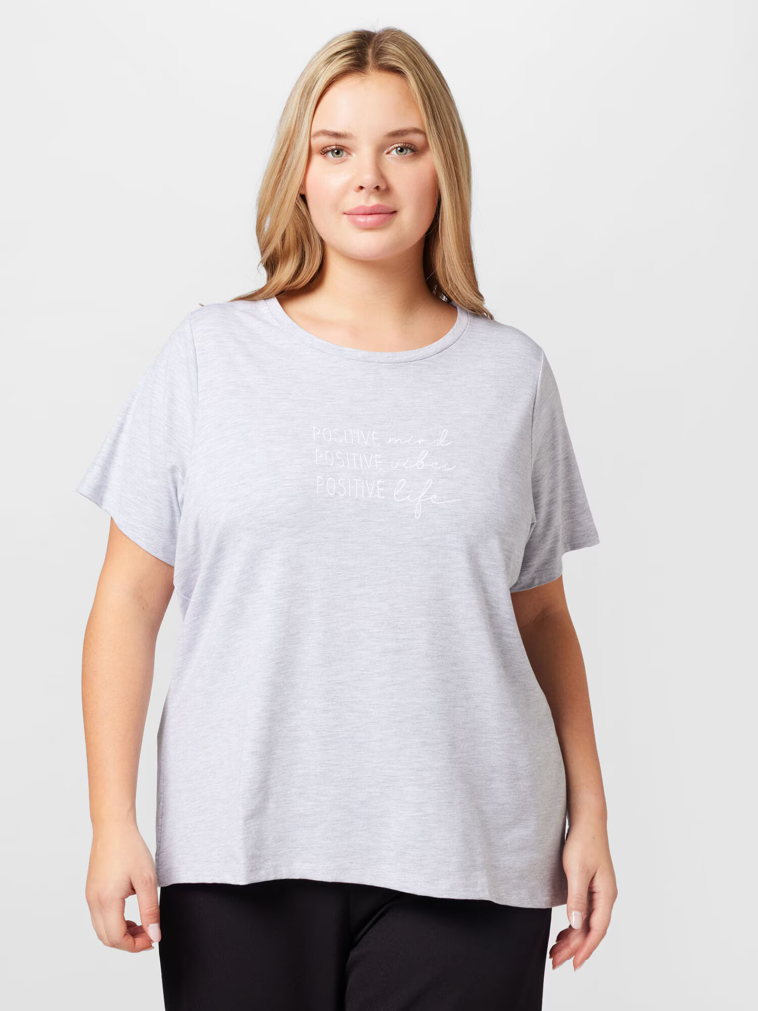 Dorothy Perkins Curve Тениска сив меланж / бяло - Pepit.bg