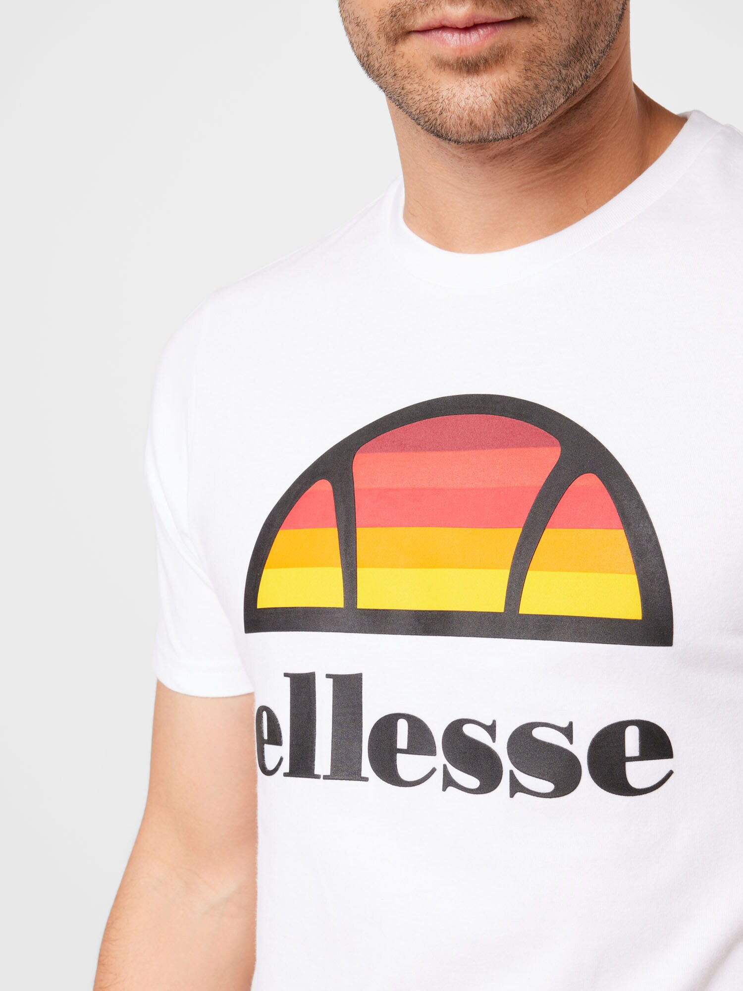 ELLESSE Тениска 'Sunset' жълто / къри / червено / черно / бяло - Pepit.bg