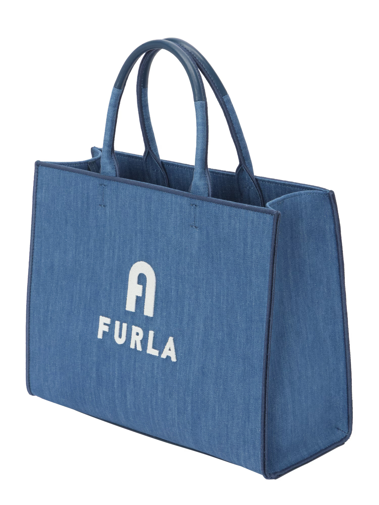 FURLA "Чанта тип ""Shopper""" синьо / бяло - Pepit.bg