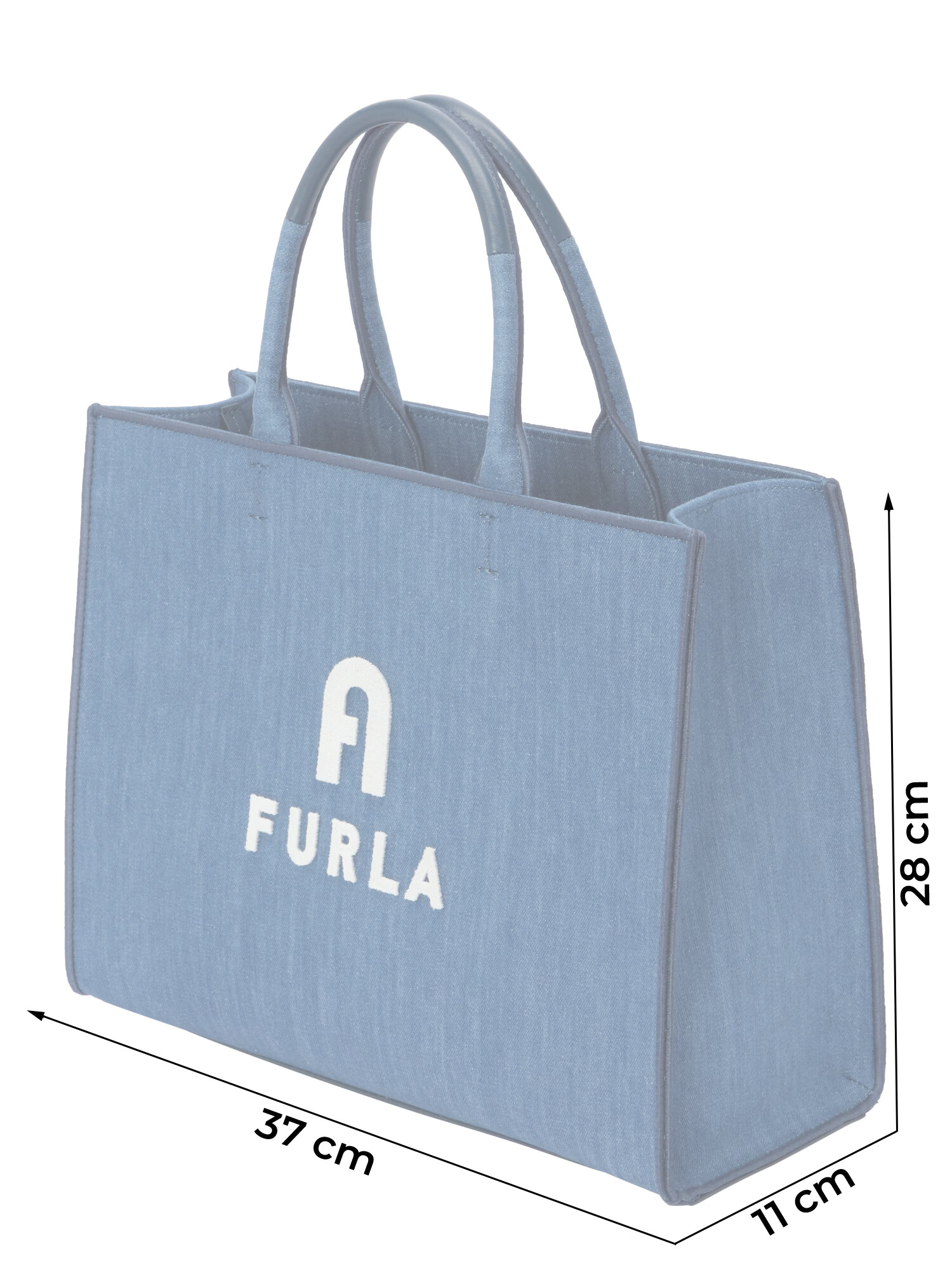 FURLA "Чанта тип ""Shopper""" синьо / бяло - Pepit.bg