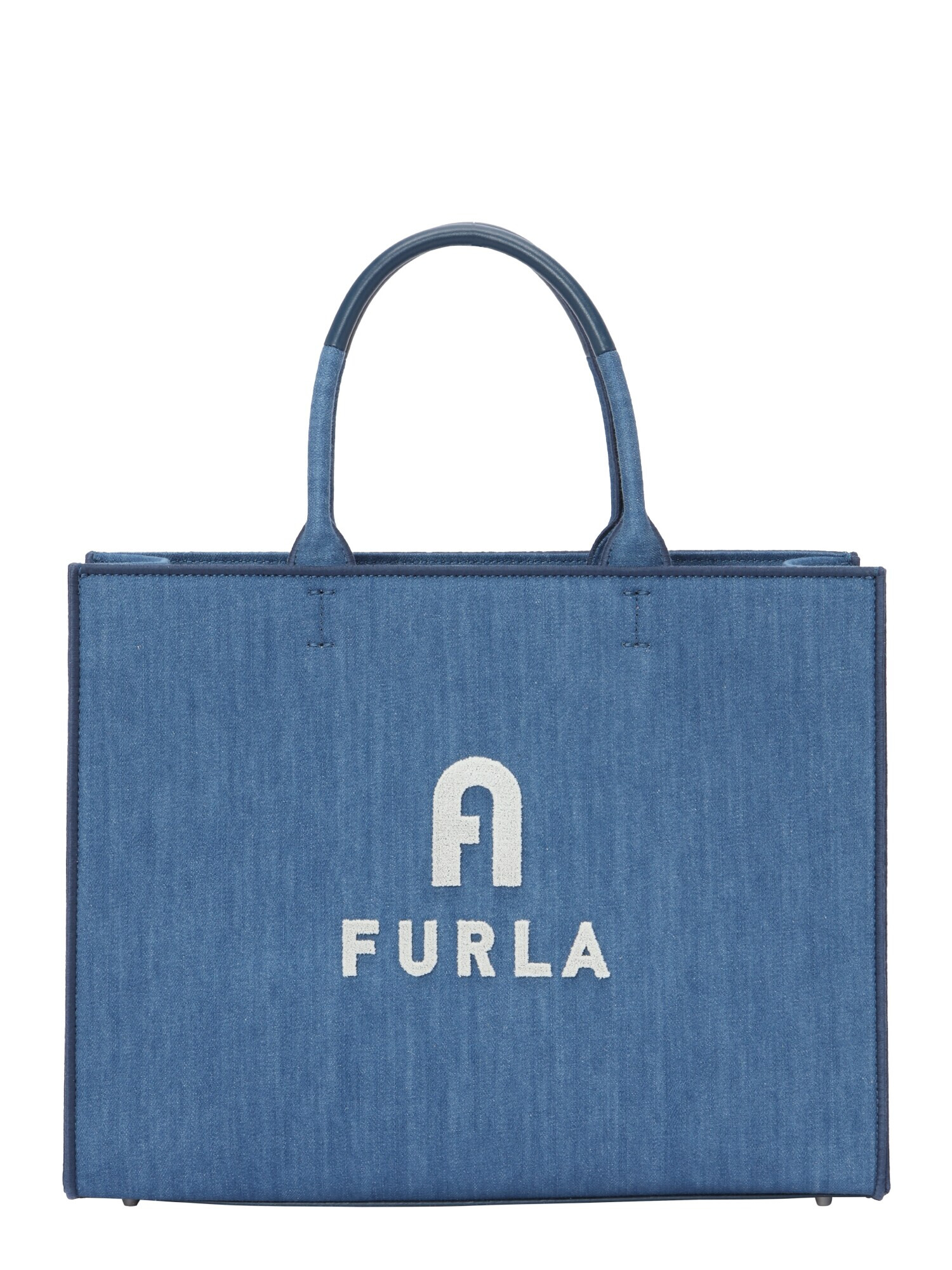 FURLA "Чанта тип ""Shopper""" синьо / бяло - Pepit.bg