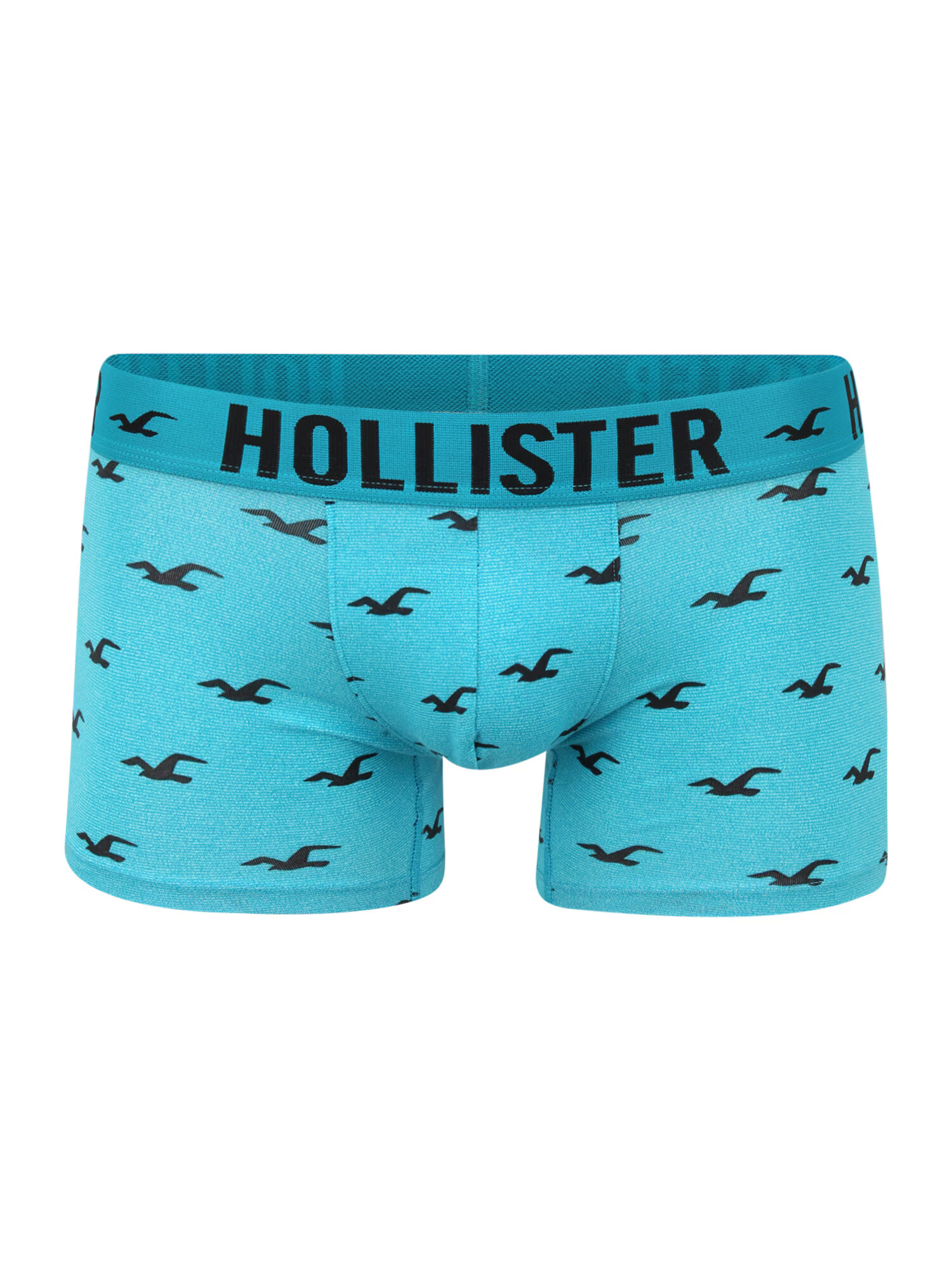 HOLLISTER Боксерки черно / тюркоазен - Pepit.bg