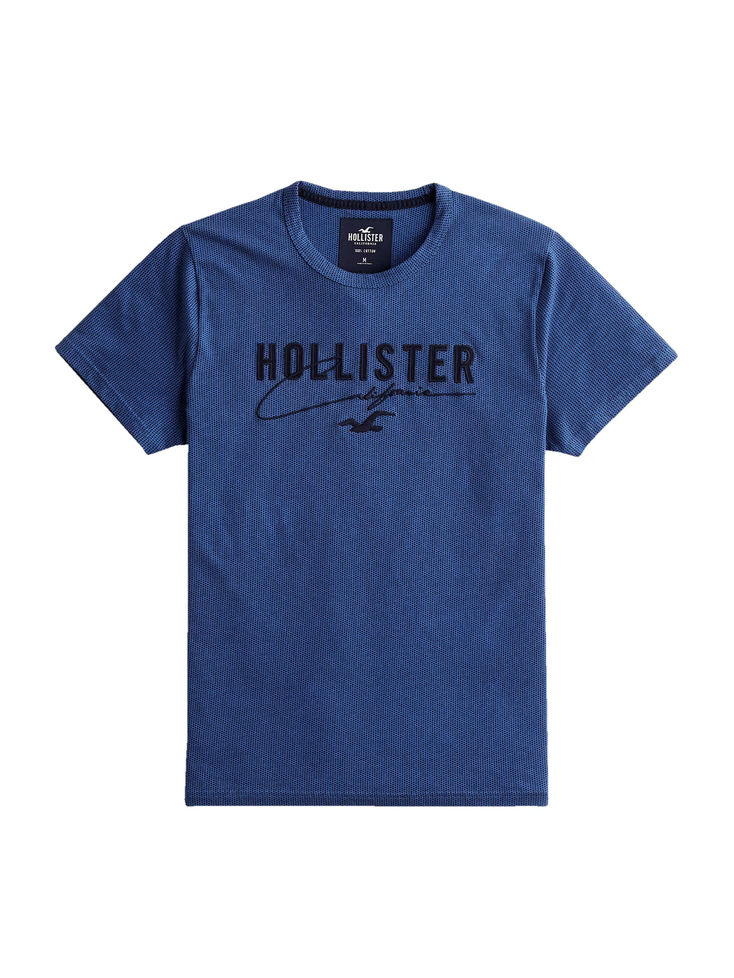 HOLLISTER Тениска черно / синьо - Pepit.bg